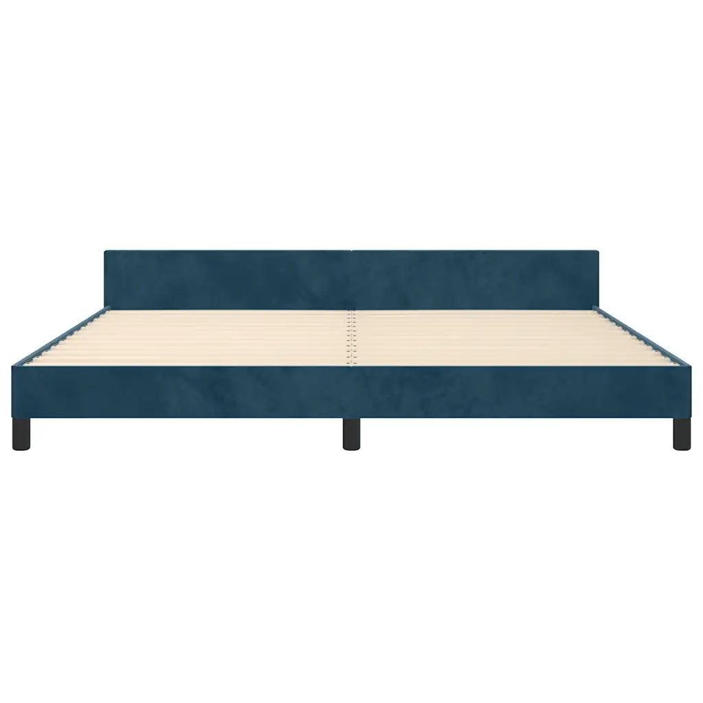 Giroletto senza Materasso Blu Scuro 200x200 cm in Velluto 3125901