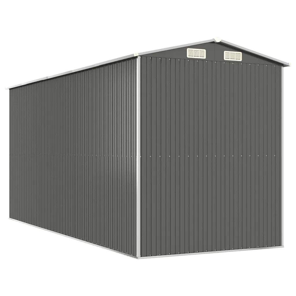 Capanno da Giardino Grigio Chiaro 192x440x223cm Acciaio Zincato 3147441