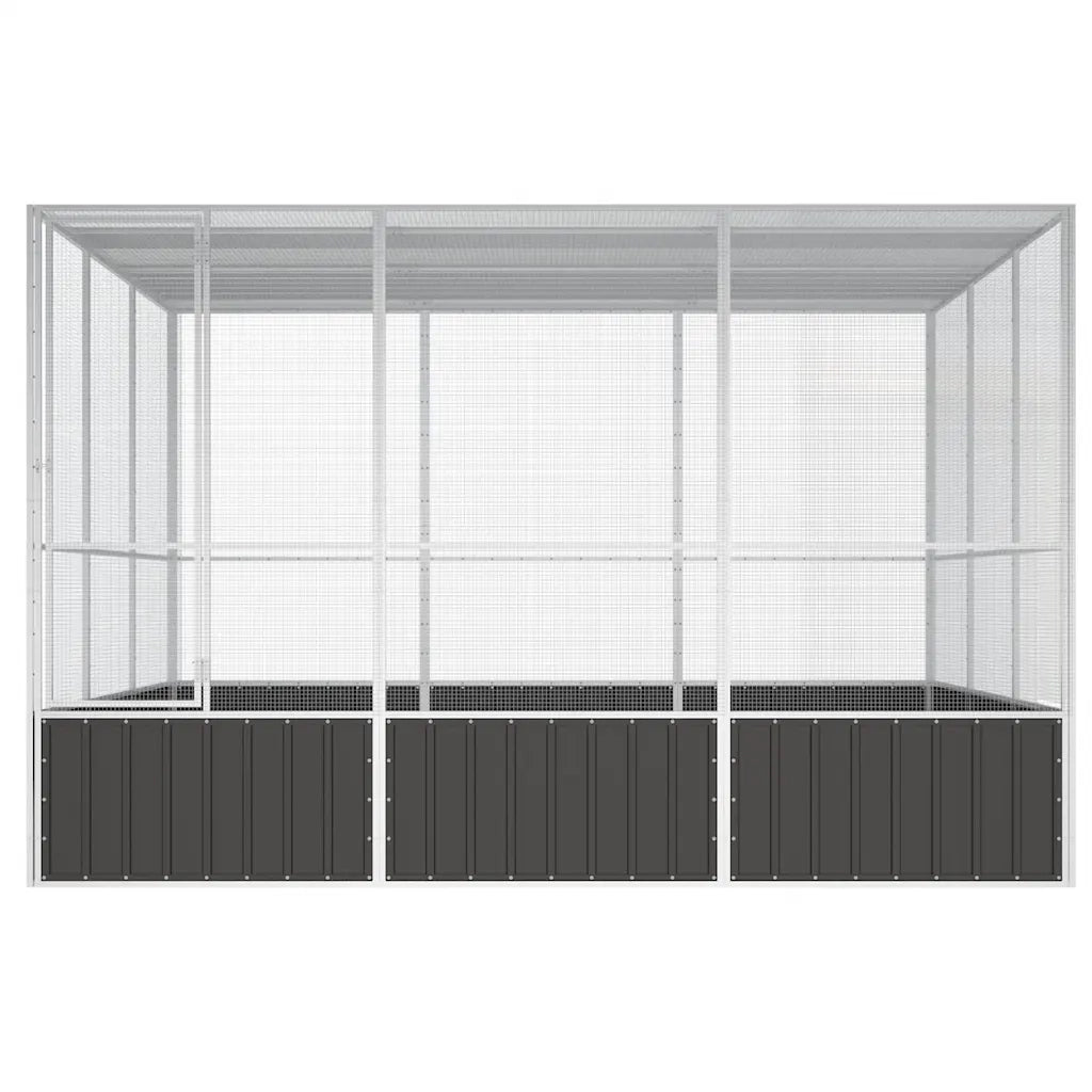 Gabbia Uccelli Antracite 302,5x324,5x211,5 cm Acciaio Zincato cod mxl 60365