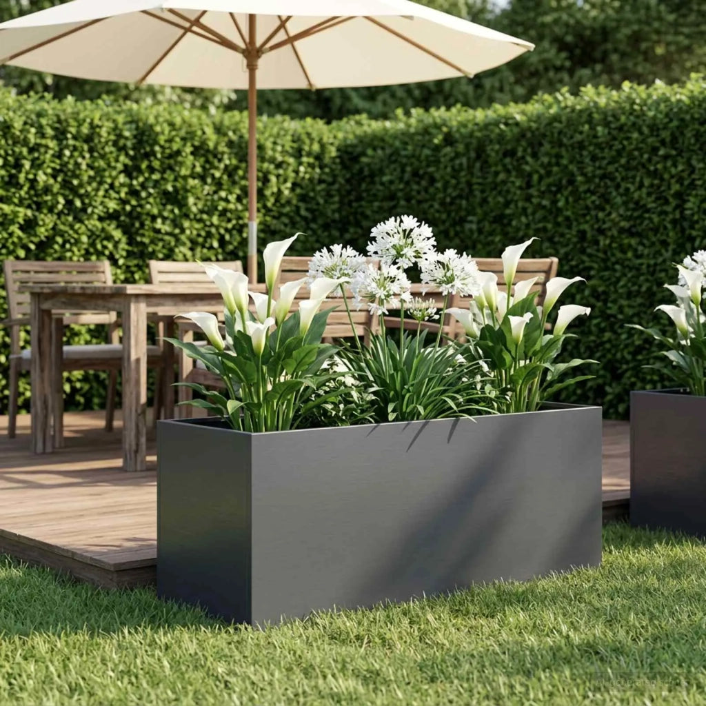 Vaso da giardino Antracite 100 x 40 x 40 cm 8005250