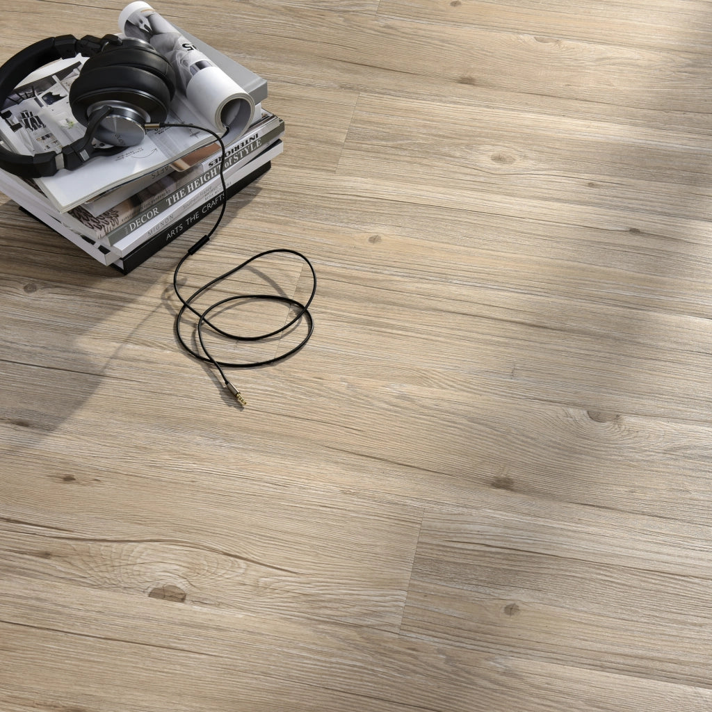 Piastrelle Adesive in PVC (7 listoni = 0,975 m²) Laminato Vinilico Fai da Te Pavimentazione Autoadesiva Rivestimento per Spazi Interni - Rovere Chiaro