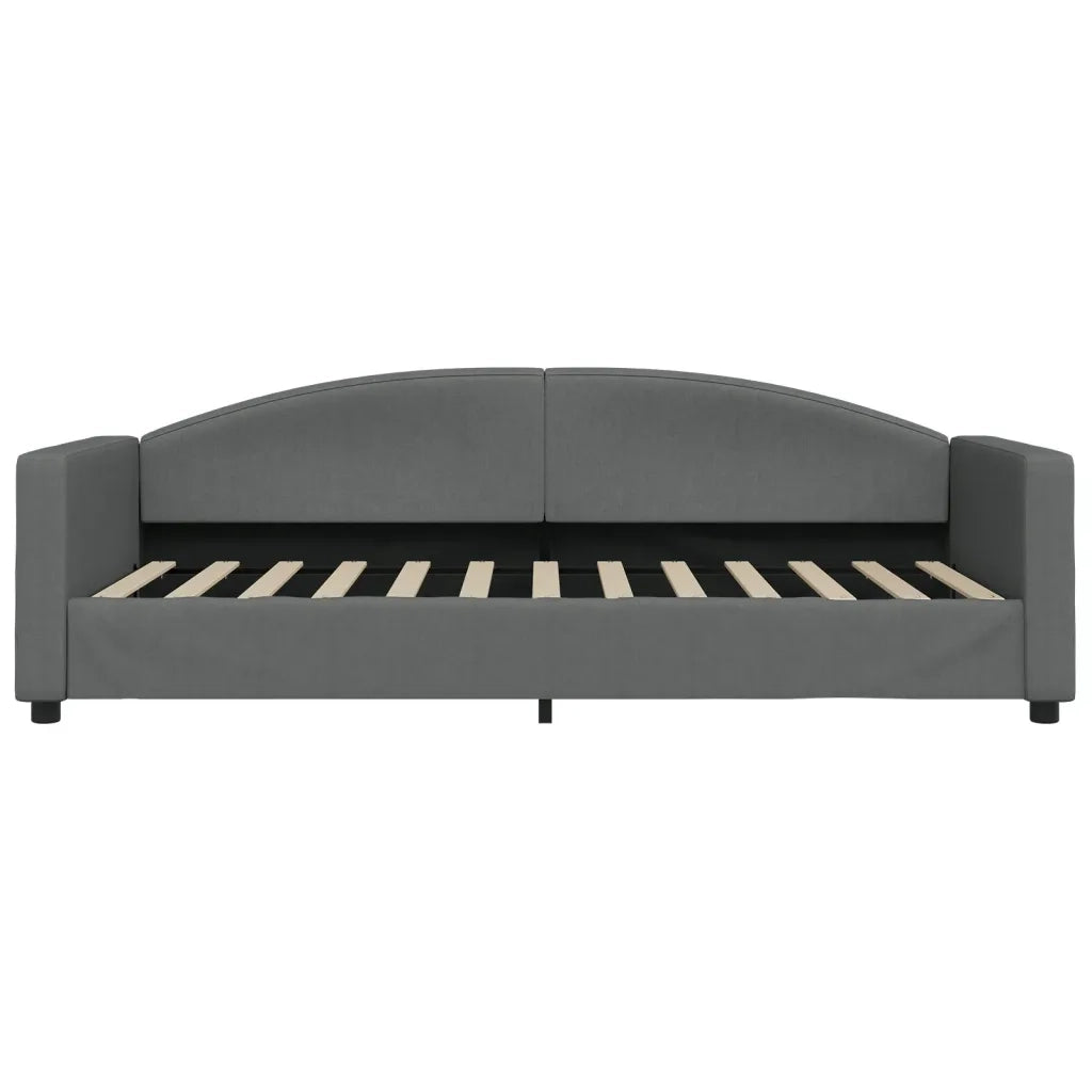 Divano Letto Estraibile Cassetti-Sofa Letto-Daybed Grigio Scuro 90x200cm Tessuto 512925