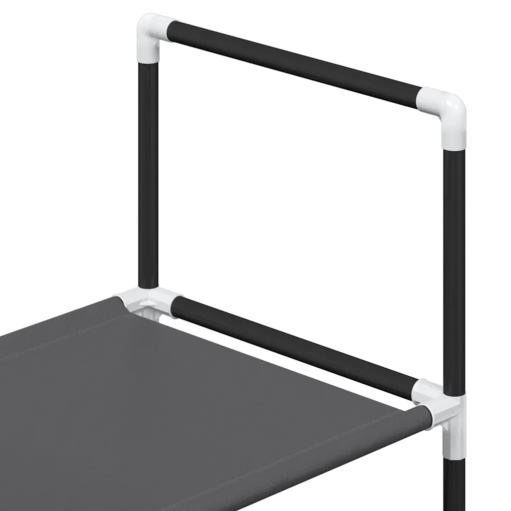 Scarpiera 4 Ripiani-Scaffale per scarpe Nera 44x28x77 cm in Tessuto Non Tessuto