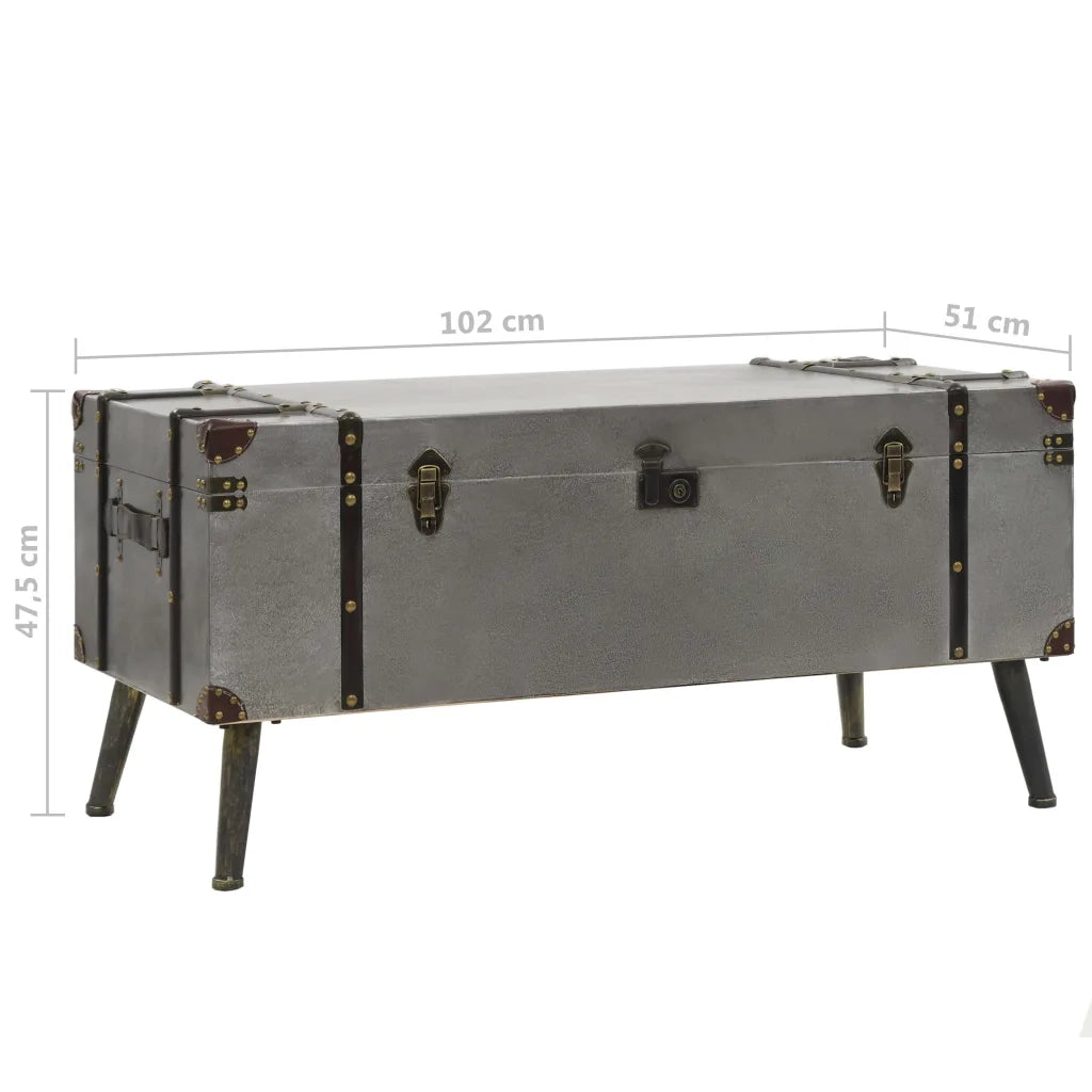Tavolino da Salotto in MDF e Alluminio 102x51x47,5 cm 245759