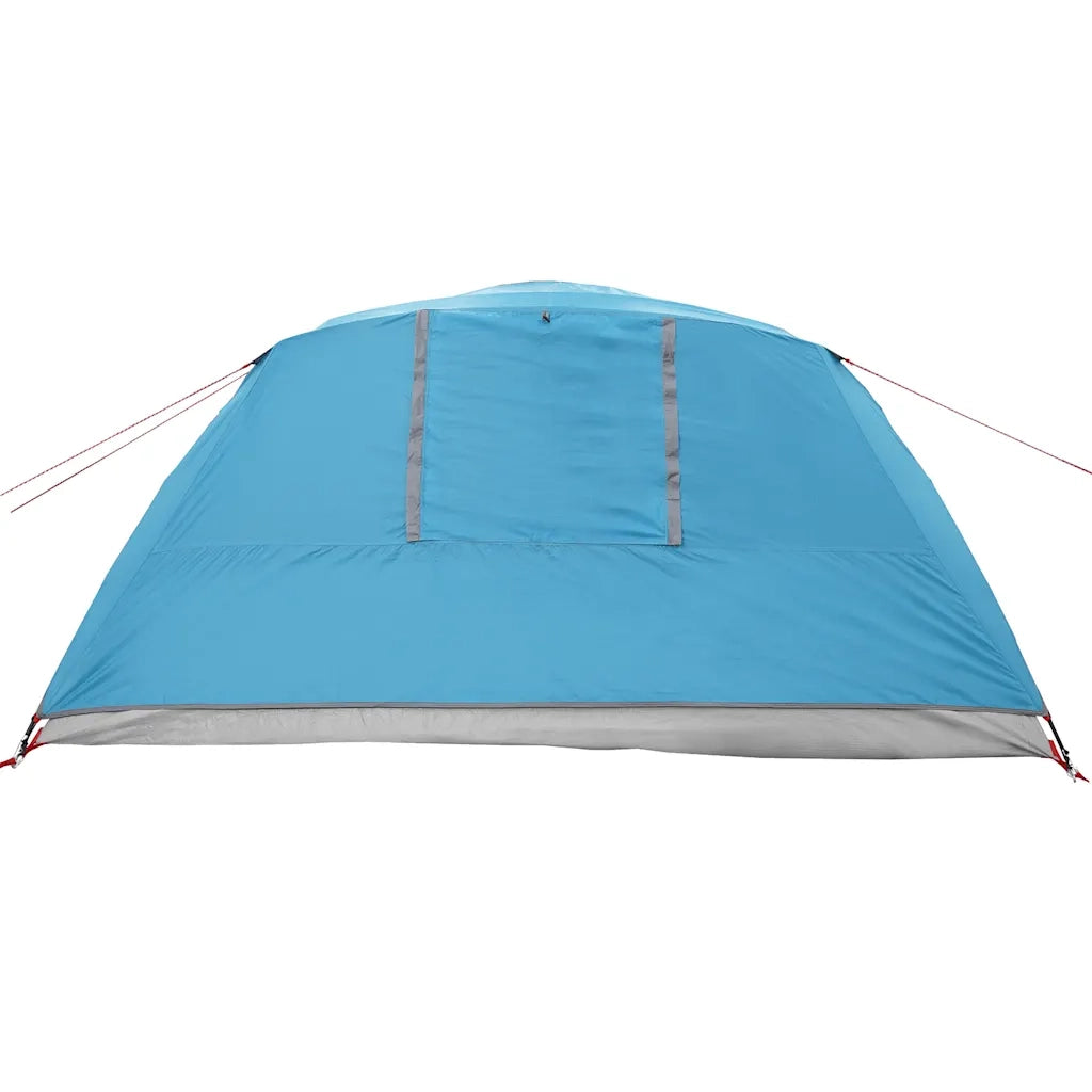 Tenda da Campeggio a Cabina per 4 Persone Blu Impermeabile