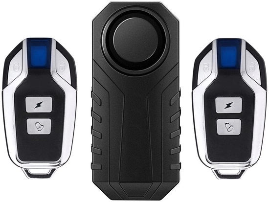 Alarme vibrante a distanza con telecomando - Sicurezza antintrusione per bicicletta motocicletta auto scooter - 113 dB estremamente rumoroso - Impermeabile.