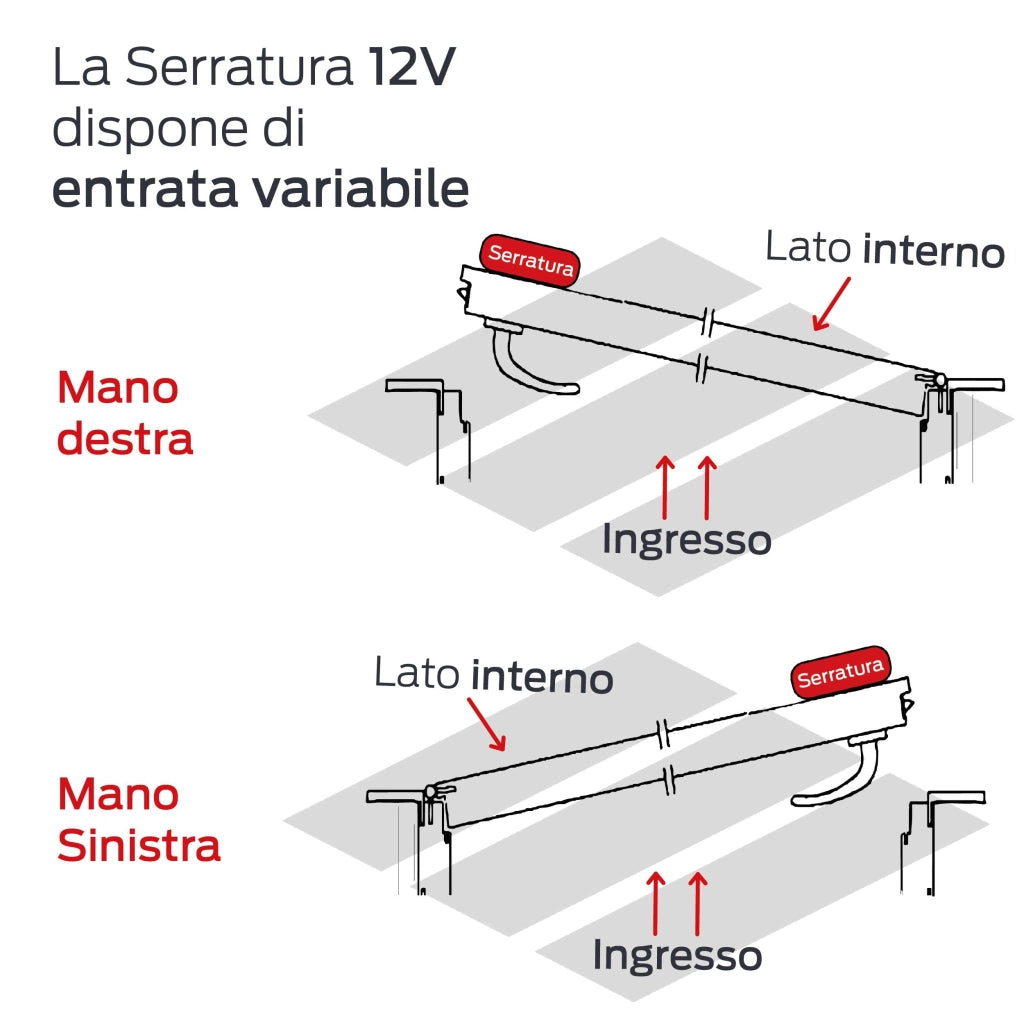 Elettroserratura per Metallo Elettrika Chiave e Pulsante Cisa