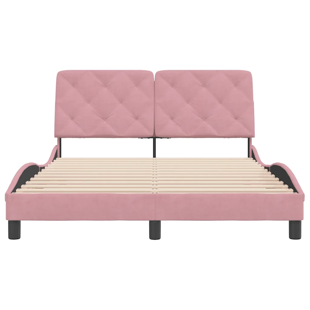 Giroletto con Testiera Rosa 120x200 cm in Velluto