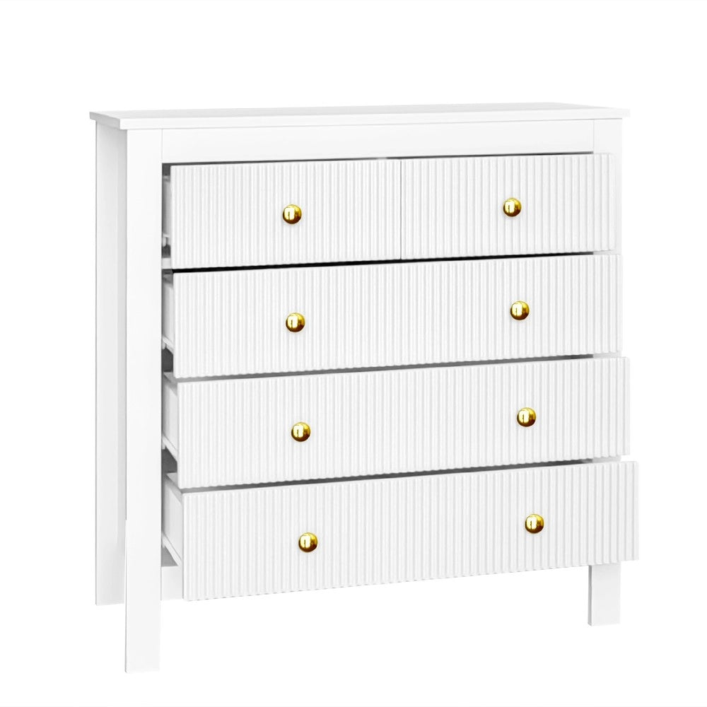 Cassettiera con Ante Speciali e Maniglie Dorate ¨C MINIMAL ¨C Com¨° Consolle Soggiorno