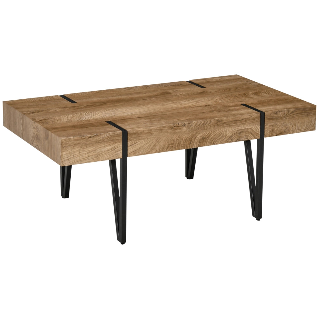Tavolino da caff¨¨ rettangolare ¨C zephmum ¨C Nero, Metallo, Legno
