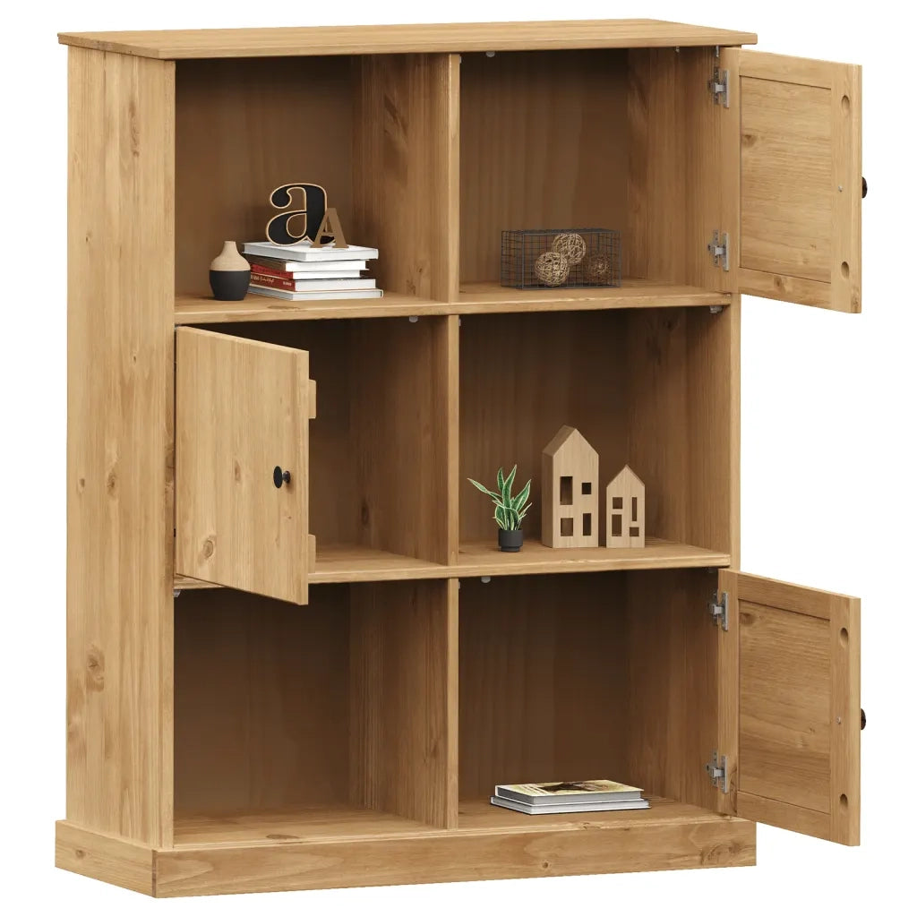 Libreria VIGO 90x35x114,5 cm in Legno Massello di Pino 353181