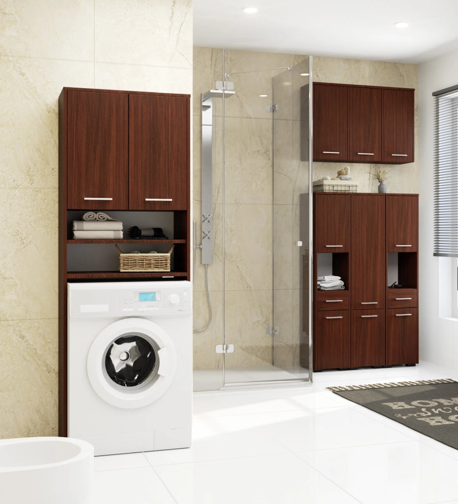 Mobile bagno AKORD Wengé 30 cm 2 ante 1 cassetto 30x30x85 cm