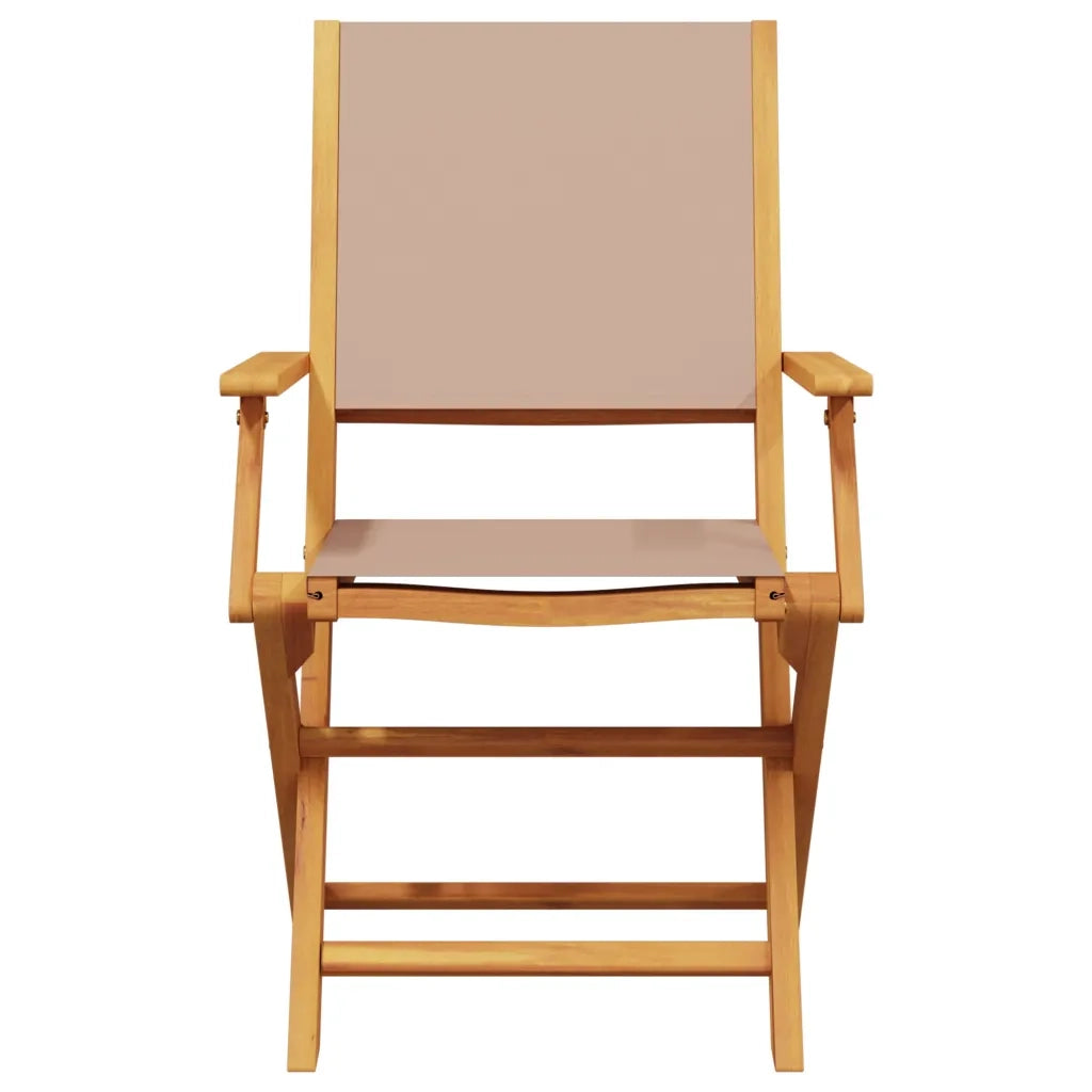 Set da Bistrot 3pz Tortora in Tessuto e Legno Massello 3281798