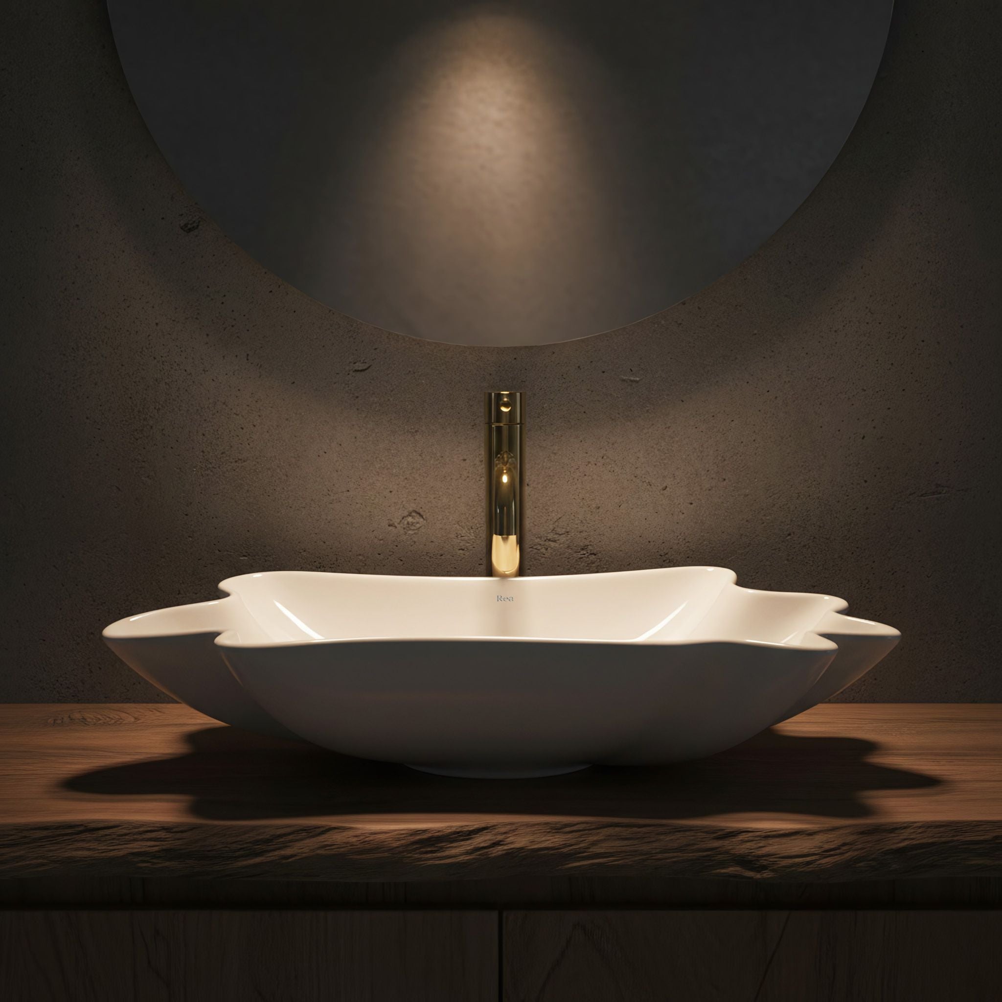 Lavabo Da Appoggio Rea Infinity + Tappo Click-clack