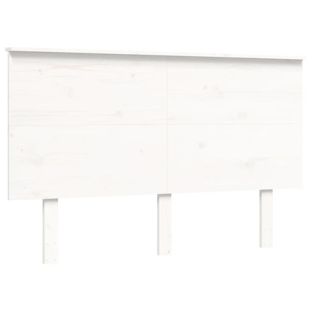 Letto per Anziani con Testiera Bianco 140x190 cm Legno Massello 3195462