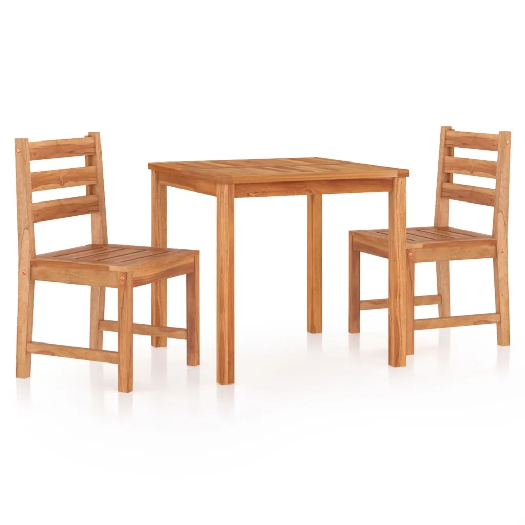 Set da Pranzo per Giardino 3 pz in Legno Massello di Teak cod mxl 49686