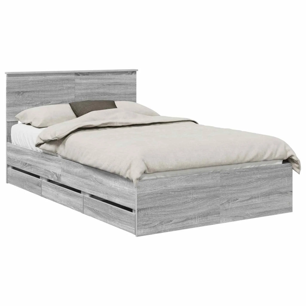 Struttura del letto con cassetto Grigio Sonoma 120 x 190 cm 3410733