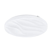 Plafoniera Moderna Benariba Acciaio Bianco Luce Led Integrato 14,6W
