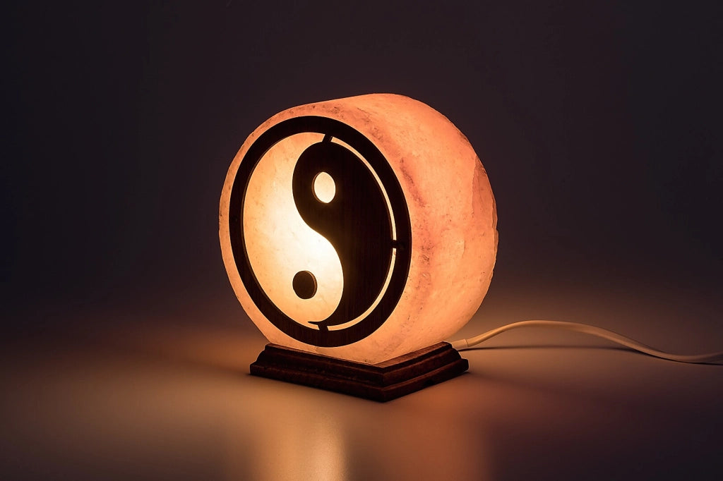 Lampada di sale Harmio E14 yin-yang arancio legno Rabalux