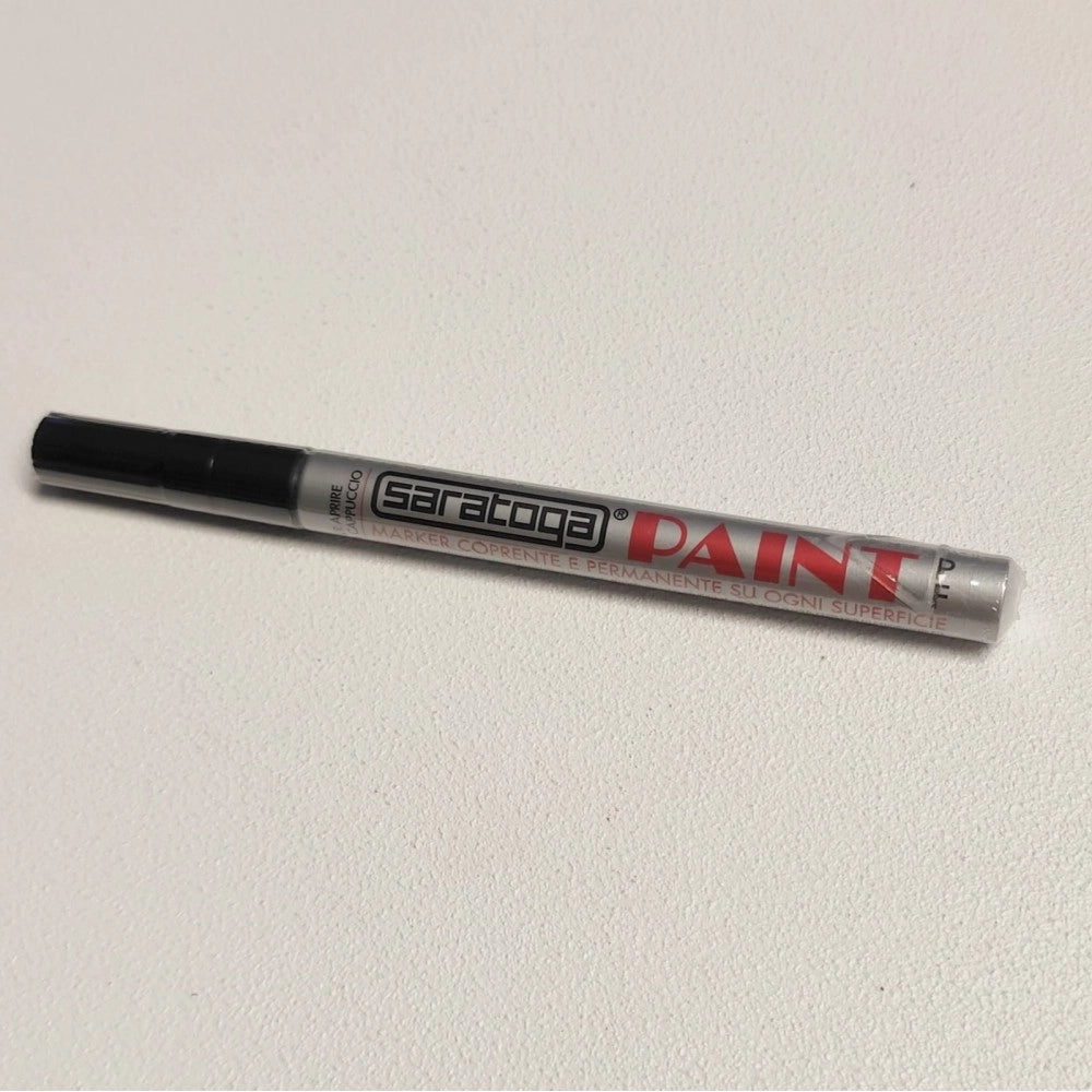 Paint pennarello colore argento punta fine indelebile coprente permanente su ogni superficie