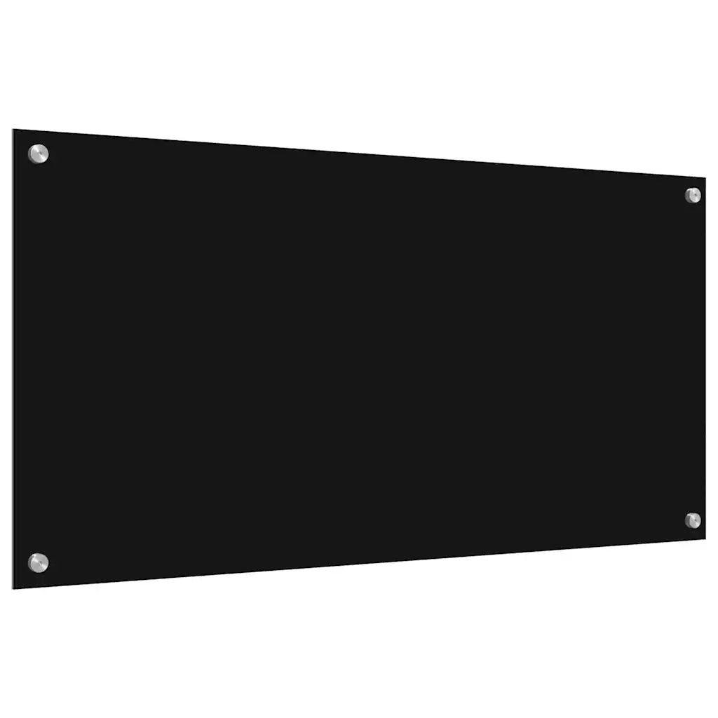 Schienale da cucina 2 pcs Nero 100 x 50 cm vetro temperato 3415552