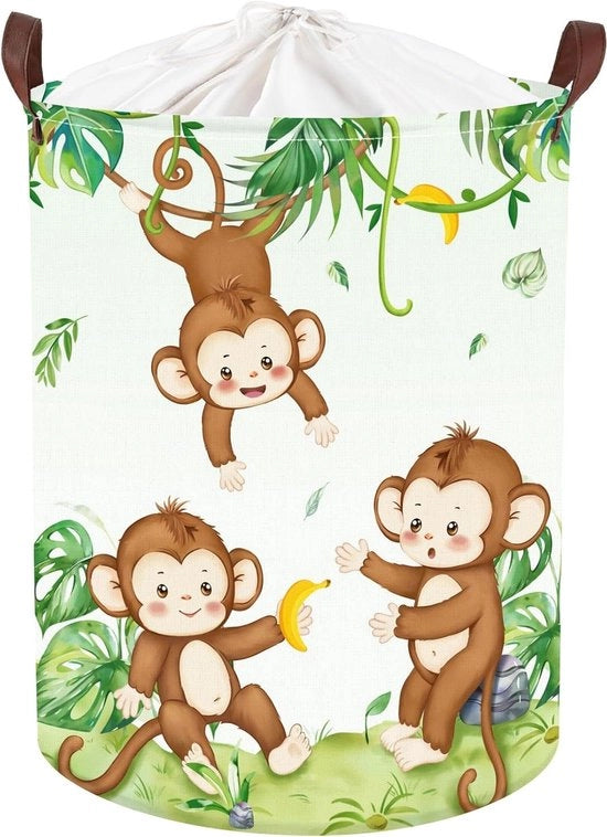 Assemini per bambini Waldtier - Opportuno - Contenitore per abbigliamento e giocattoli - Per bambini maschi e femmine - Camera da letto e bagno per bambini - Orso - 35 x 45 cm