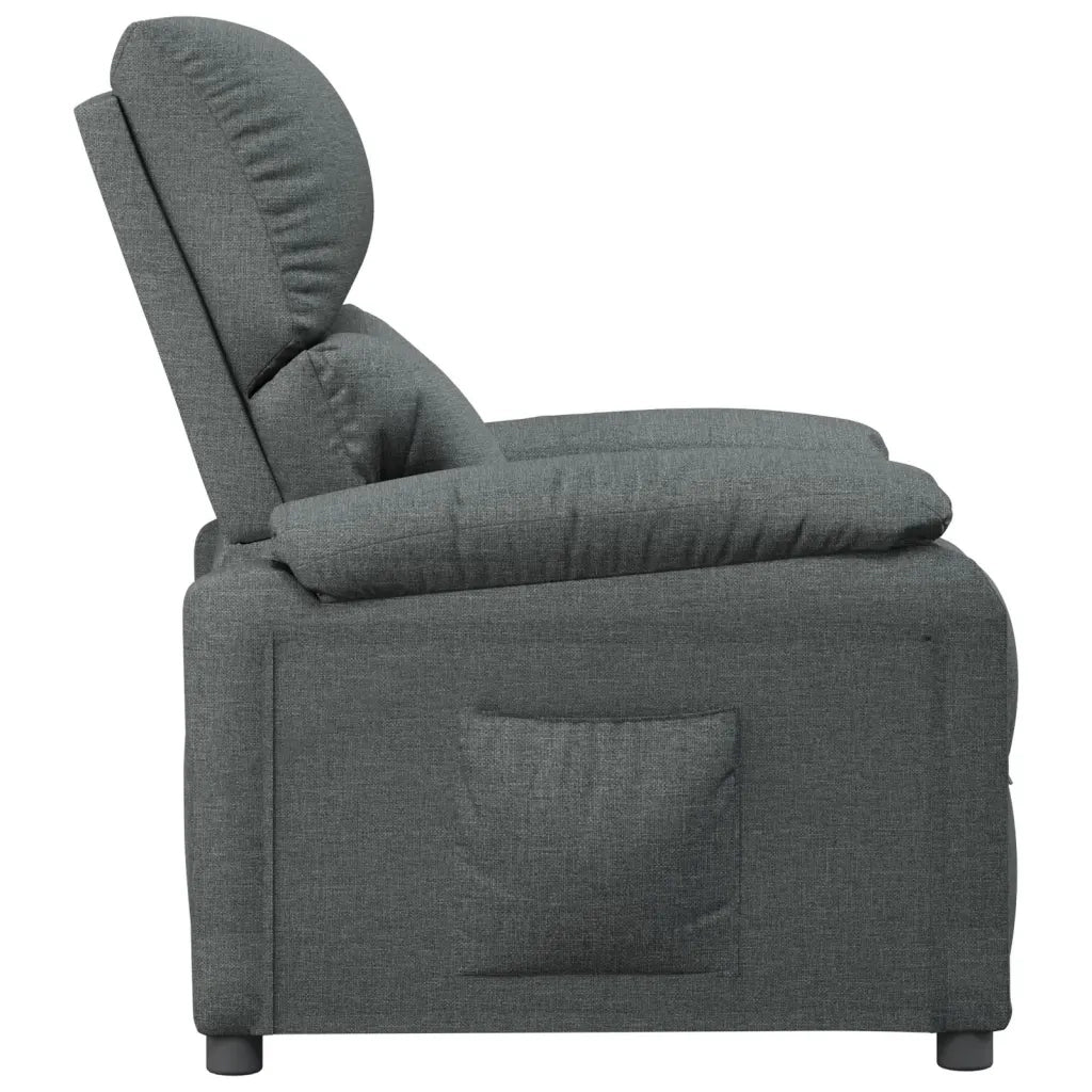 Poltrona Reclinabile in Tessuto Grigio Scuro 344904
