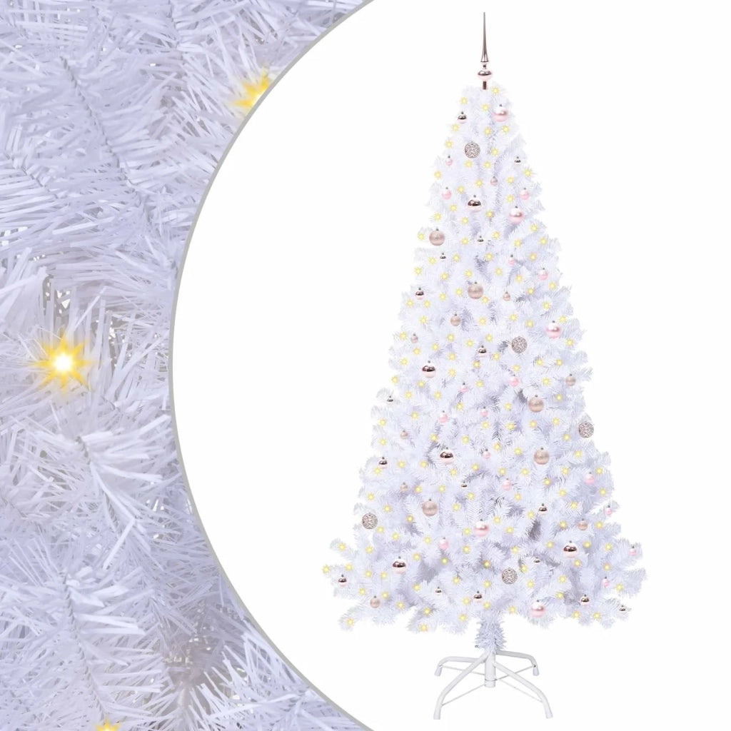Albero di Natale artificiale Bianco 240 cm PVC e Acciaio 3426787