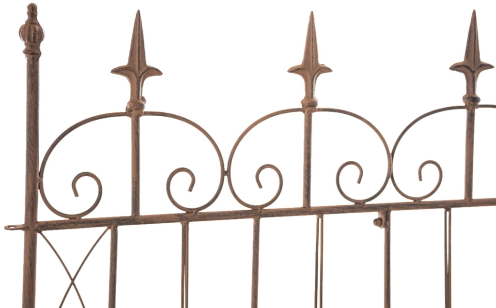 Set di 4 recinzioni da giardino Mangold antico marrone