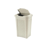 ARIANNA PATTUMIERA 10LT ANGORA SUPERFICIE INTRECCIATA EFFETTO VIMINI 10 L | 24 X 20 X H 35 CM CON COPERCHIO