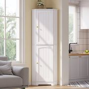 Mobile angolare bianco in MDF con 2 ante, 42 x 42 x 166 cm