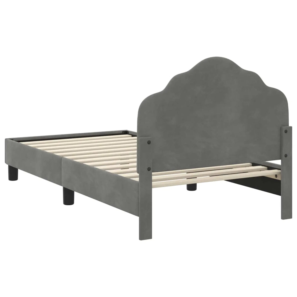 Struttura letto bambini con testata Grigio Scuro 80 x 160 cm