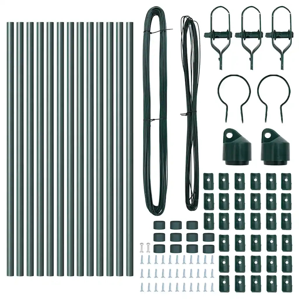 Palo della recinzione 13 pcs Verde Acciaio 42004191