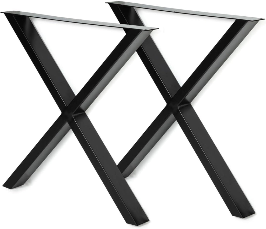 Set di 2 gambe per tavolo forma X 69x72 cm design industriale