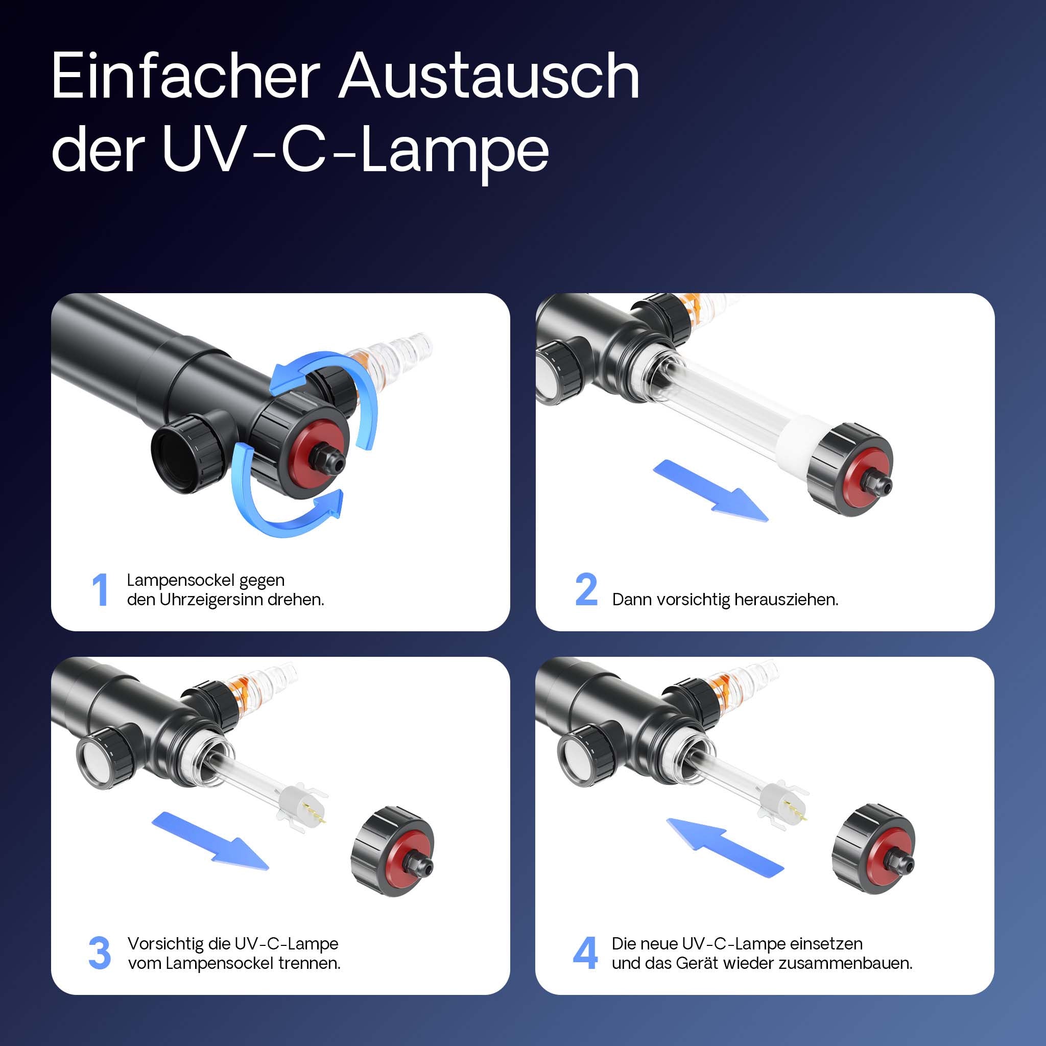 CUV-172 Chiarificatore acqua per laghetti Filtro luminoso 72W