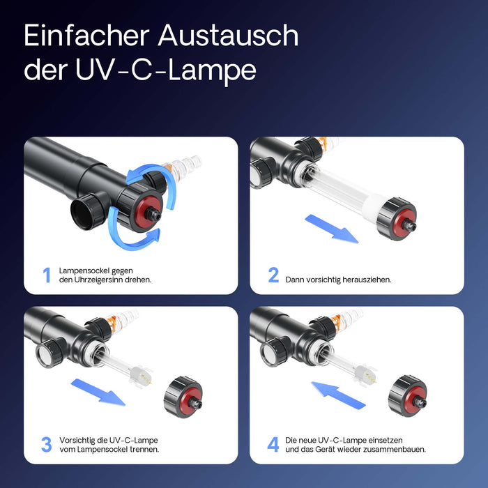 CUV-172 Chiarificatore acqua per laghetti Filtro luminoso 72W