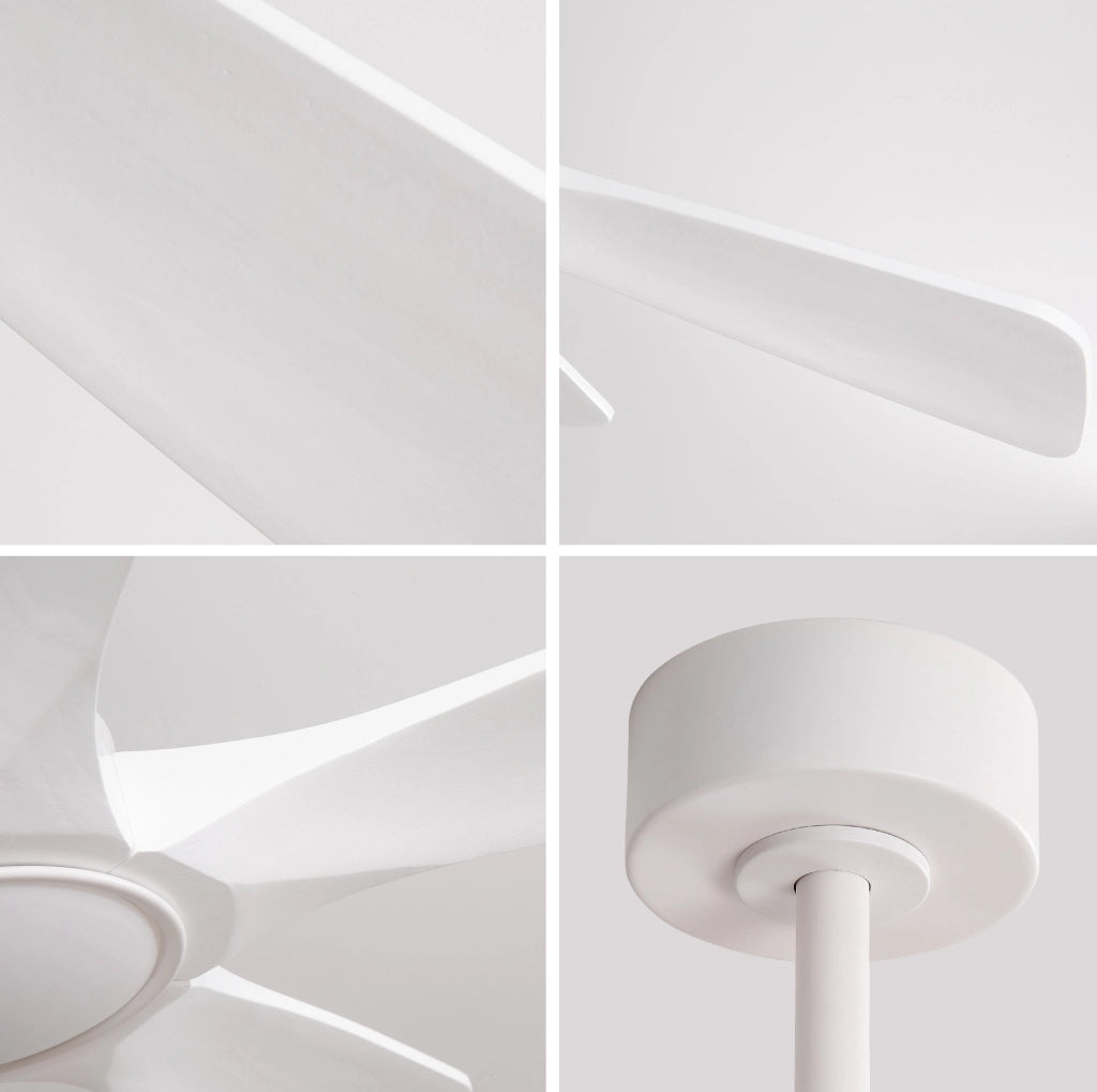 Ventilatore da soffitto 42" con LED 3CCT, motore DC reversibile, telecomando, bianco