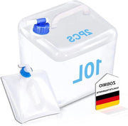 Ottimo contenitore acqua portatile - 10 litri - pieghevole - maniglia portatile - per campeggio e outdoor - escursioni - emergenze - kit di sopravvivenza