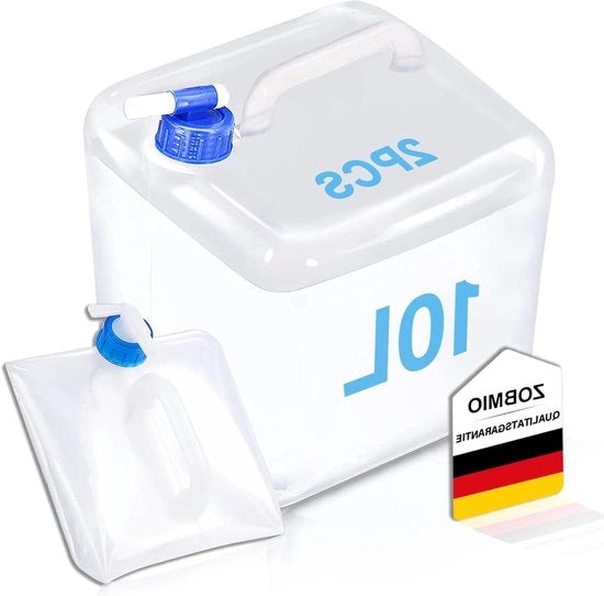 Ottimo contenitore acqua portatile - 10 litri - pieghevole - maniglia portatile - per campeggio e outdoor - escursioni - emergenze - kit di sopravvivenza