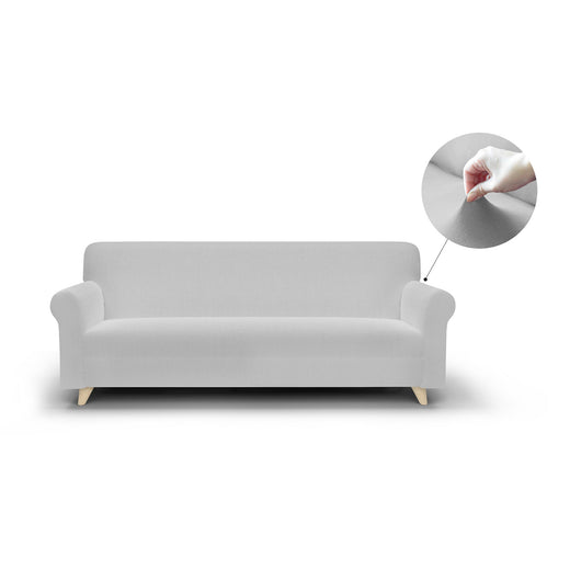 Copridivano Elasticizzato 3 Posti in Poliestere Dahlia Grigio Chiaro