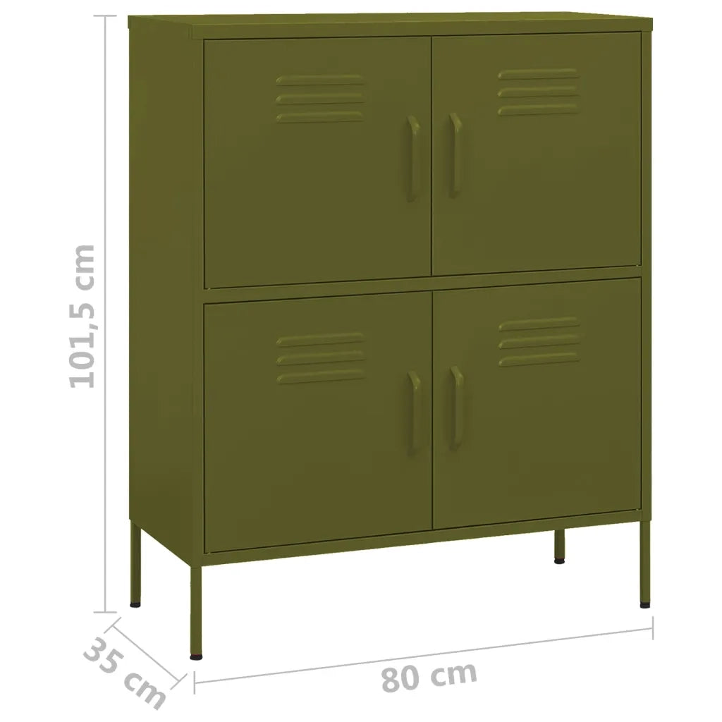 Armadietto Verde Oliva 80x35x101,5 cm in Acciaio cod mxl 49012