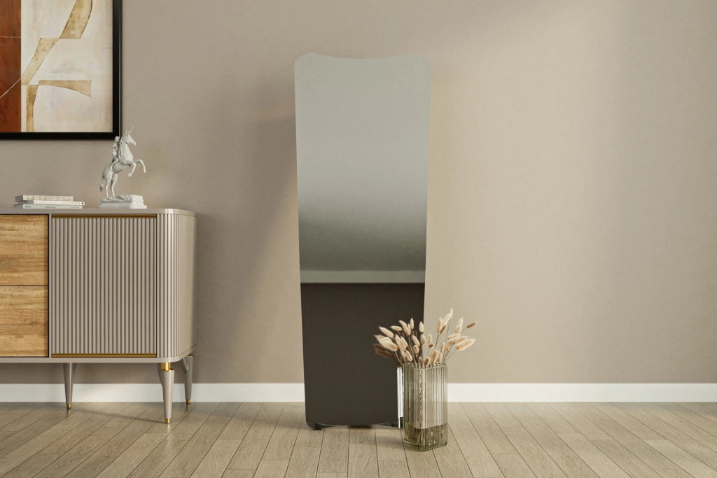 Specchio in legno "Vitros" - 55 x 150 cm - Nero
