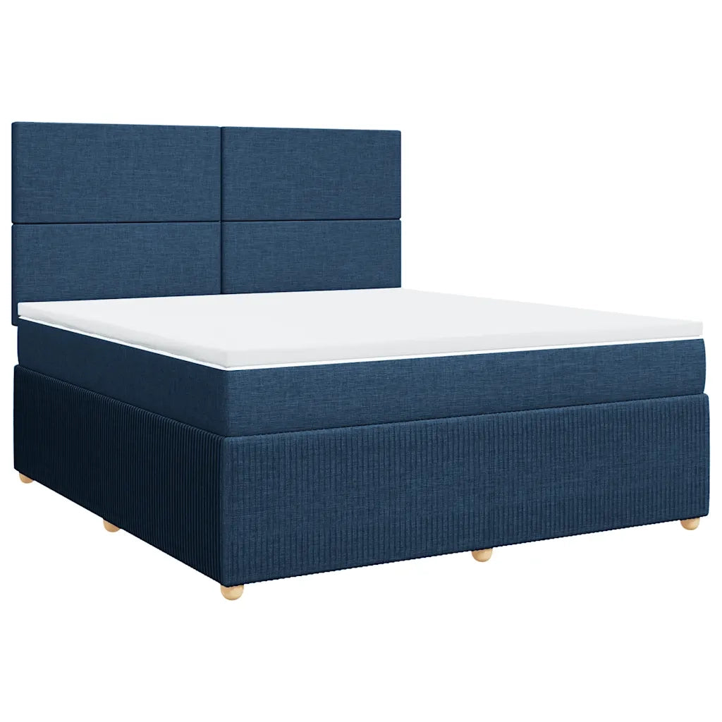 Giroletto a Molle con Materasso Blu 180x200 cm in Tessuto 3294434
