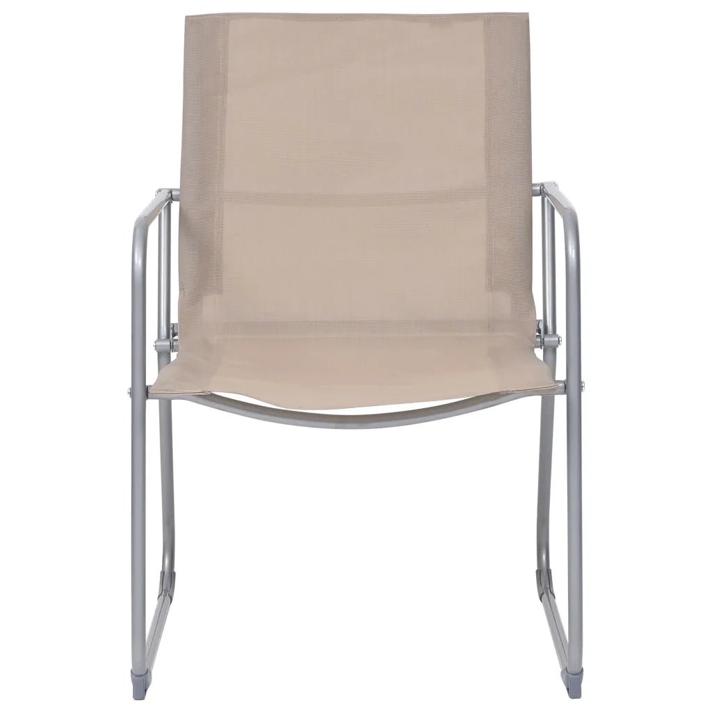 Set Divano da Giardino 4 pz in Tessuto e Acciaio Grigio Talpa
