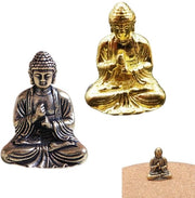Miniaturia in metallo a forma di Buddha seduto, scultura, decorazione per ufficio, segreteria, decorativo, giocattolo, regalo, nero (2)