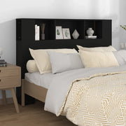 Testiera con Scomparti Nera 140x18,5x104,5 cm 811926