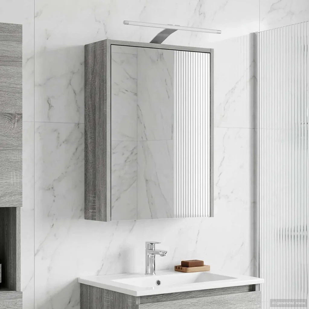 Mobiletto per specchio da bagno Grigio Sonoma 43 x 16 x 62.5 cm 889148