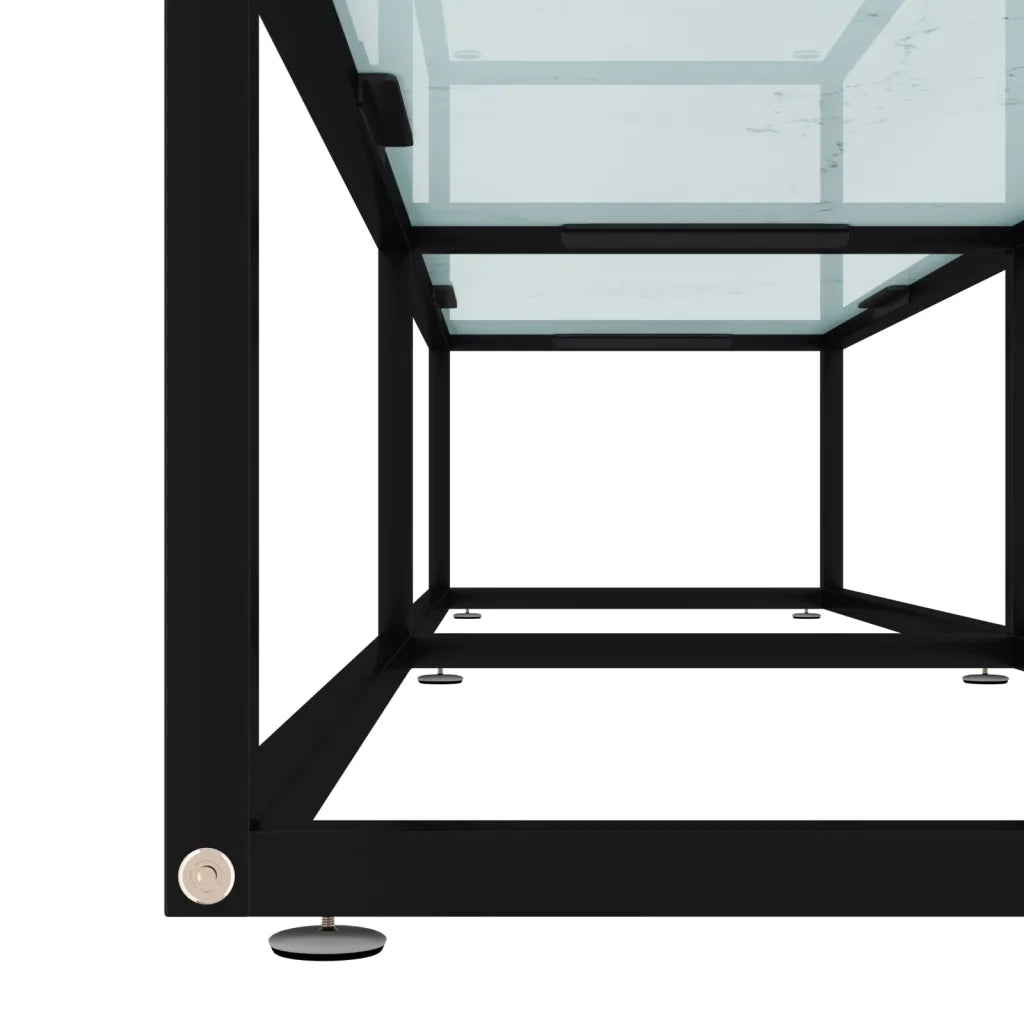 Mobile Porta TV Marmo Bianco 180x40x40,5 cm in Vetro Temperato 331724
