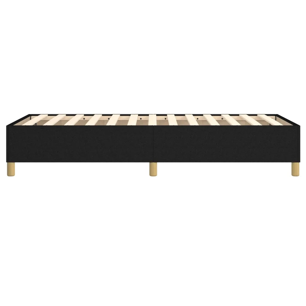 Struttura Letto a Rete a Molle-Giroletto Nero 100x200 cm in Tessuto 738223