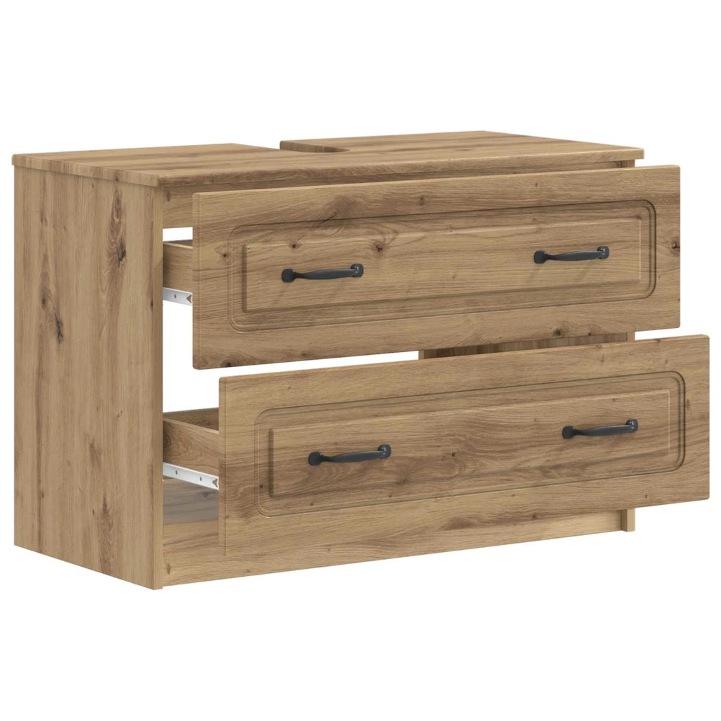 Armadio per Lavabo da Bagno UTRECHT Rovere Artigianale 897684